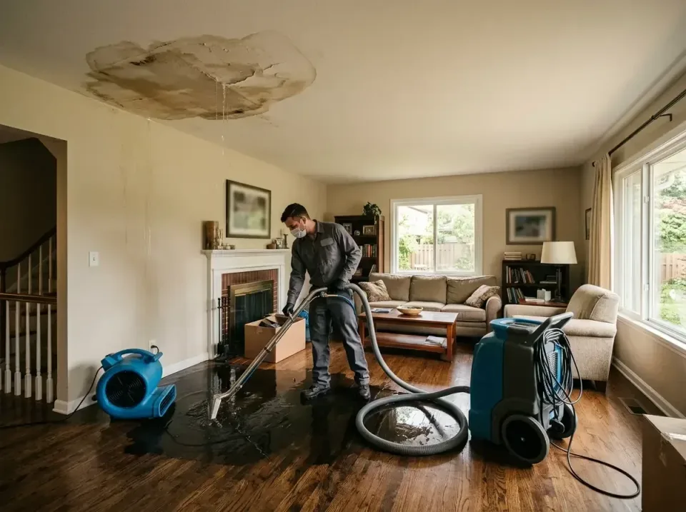 attic-pipe-burst-ceiling-drip-008 — frequently asked questions, Water Damage Restoration & Carpet Care in Shrewsbury, MO